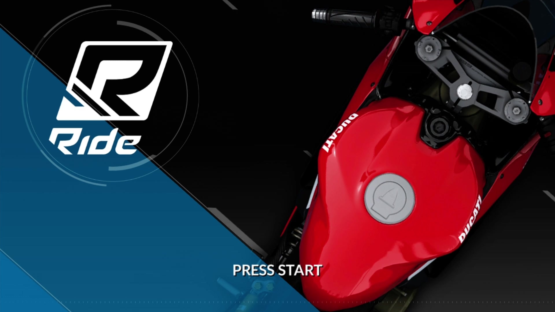 Ride title screen for Xbox 360